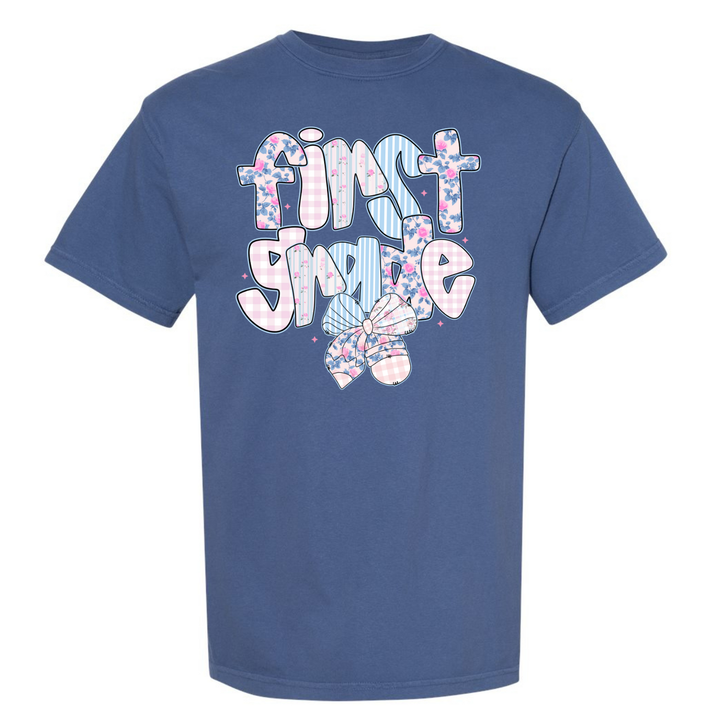 Floral Back to School Bubble Letters First Grade