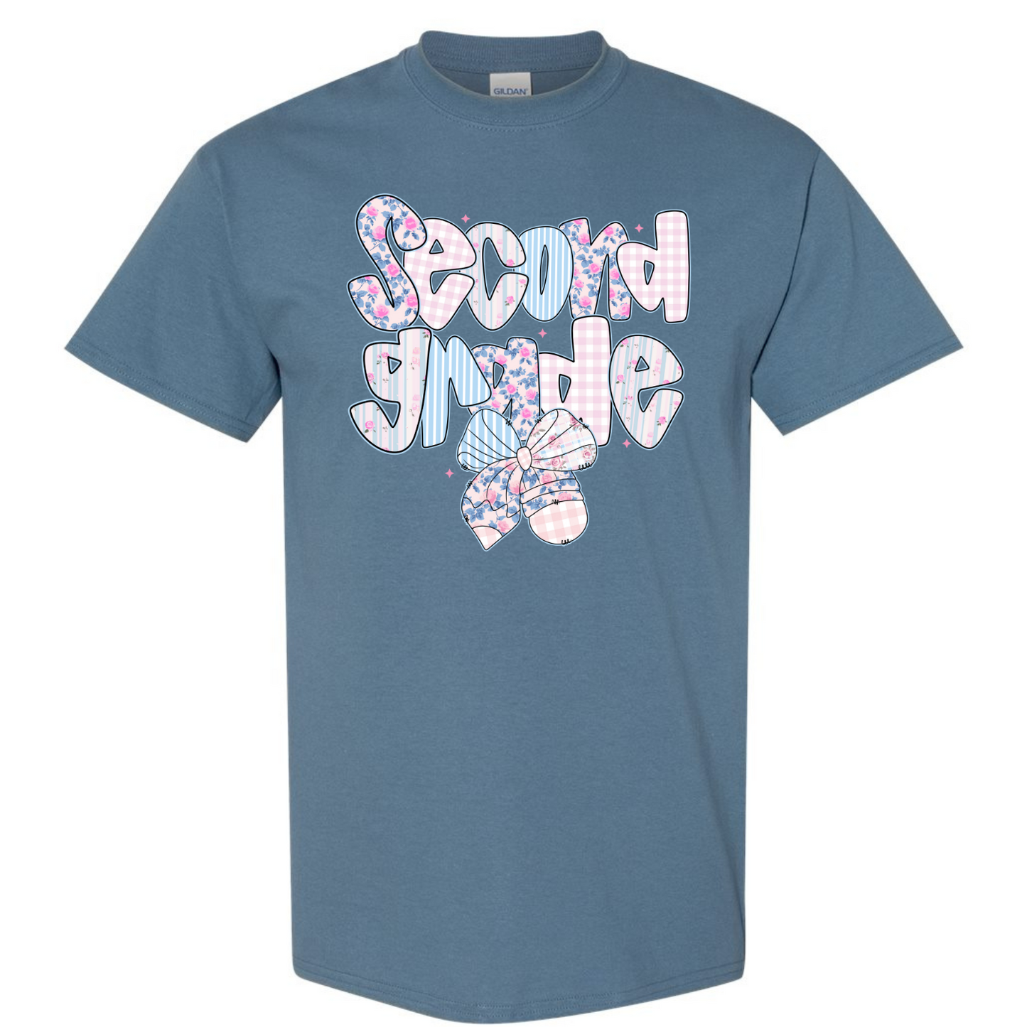 Floral Back to School Bubble Letters Second Grade