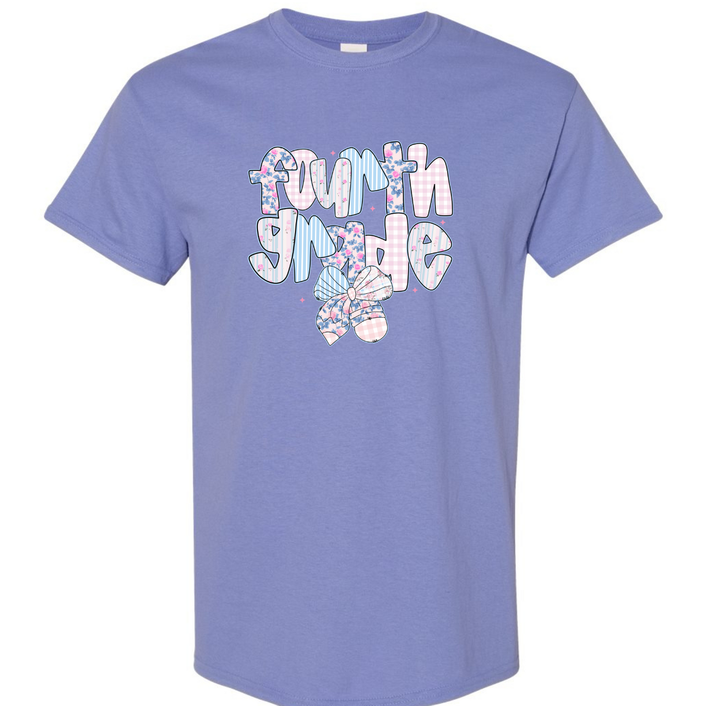 Floral Back to School Bubble Letters Fourth Grade