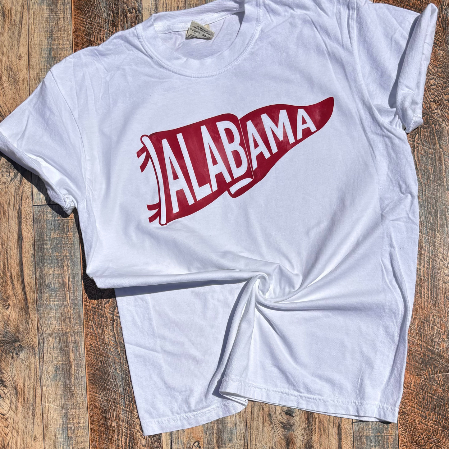Alabama Pennant - White Comfort color Short Sleeve
