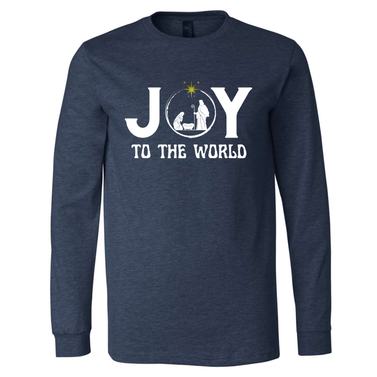 long sleeve navy joy to the world