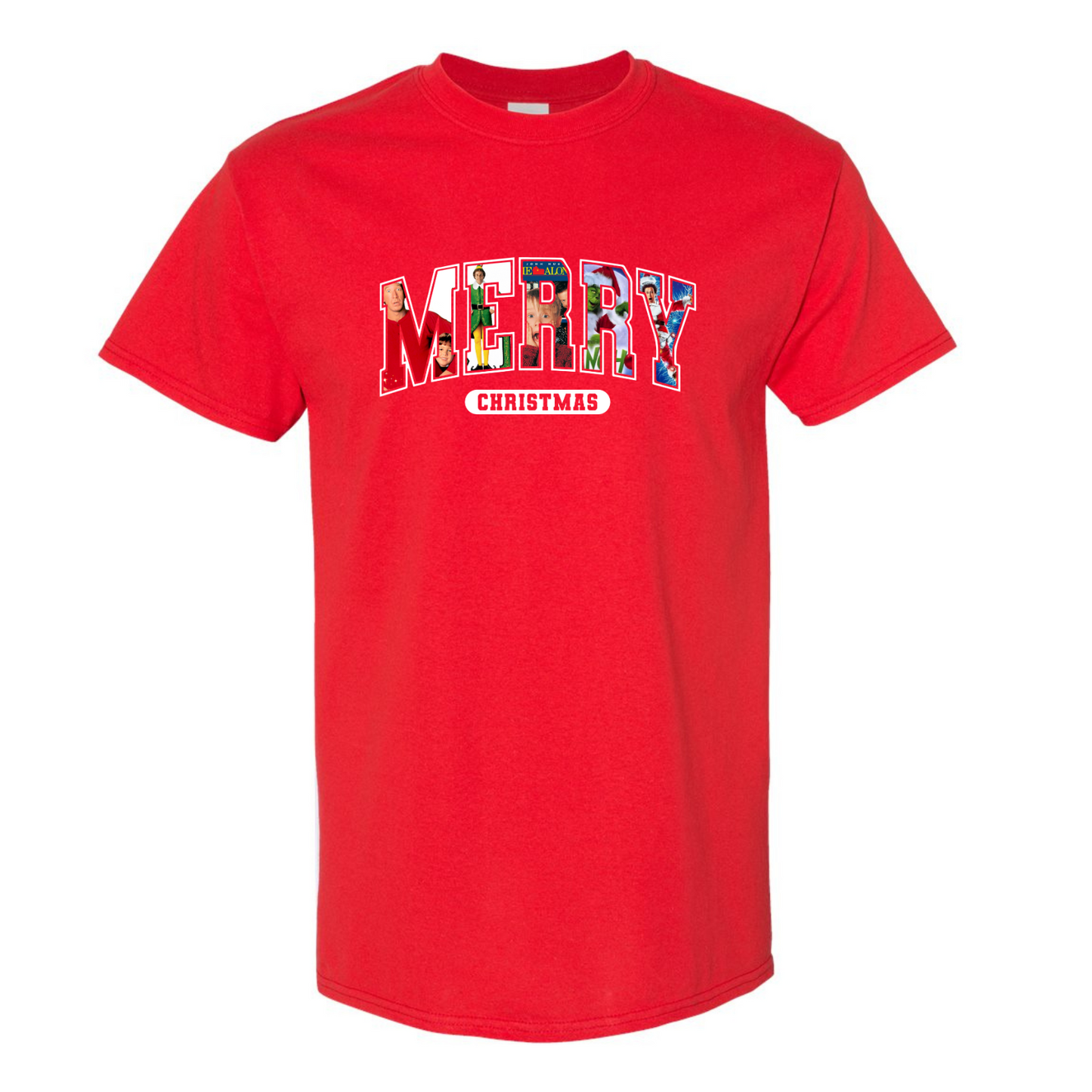 Christmas Classics "Merry" - Gildan Short Sleeve Red