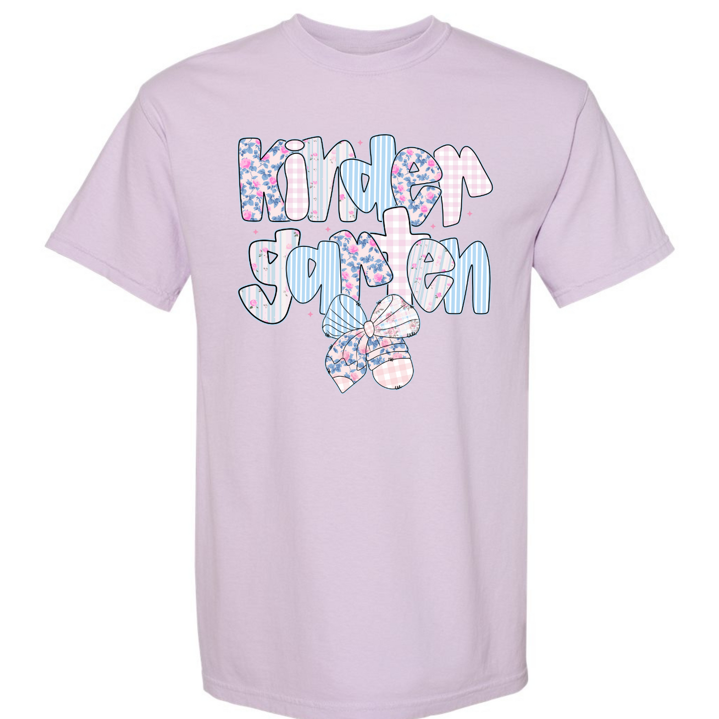 Floral Back to School Bubble Letters Kindergarten