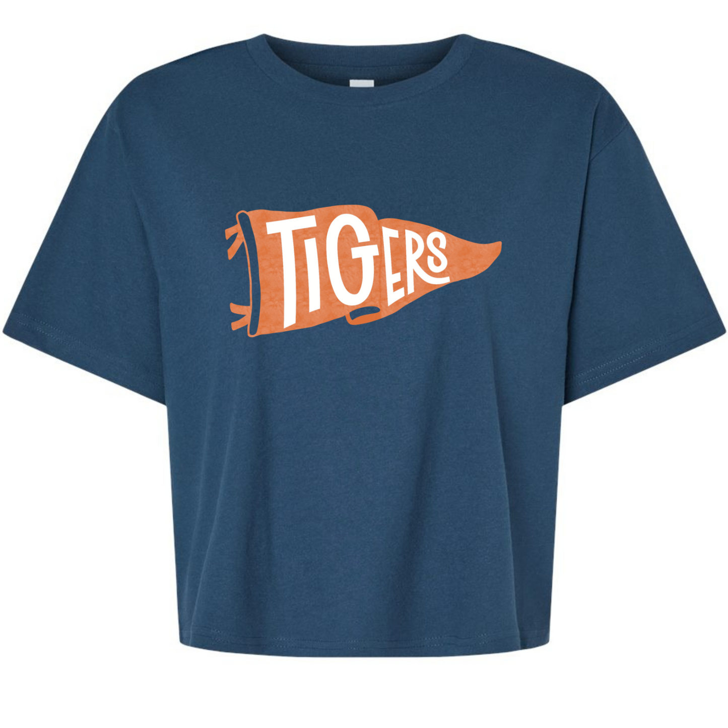 Auburn Tigers Pennant - Sea Blue Boxy Top
