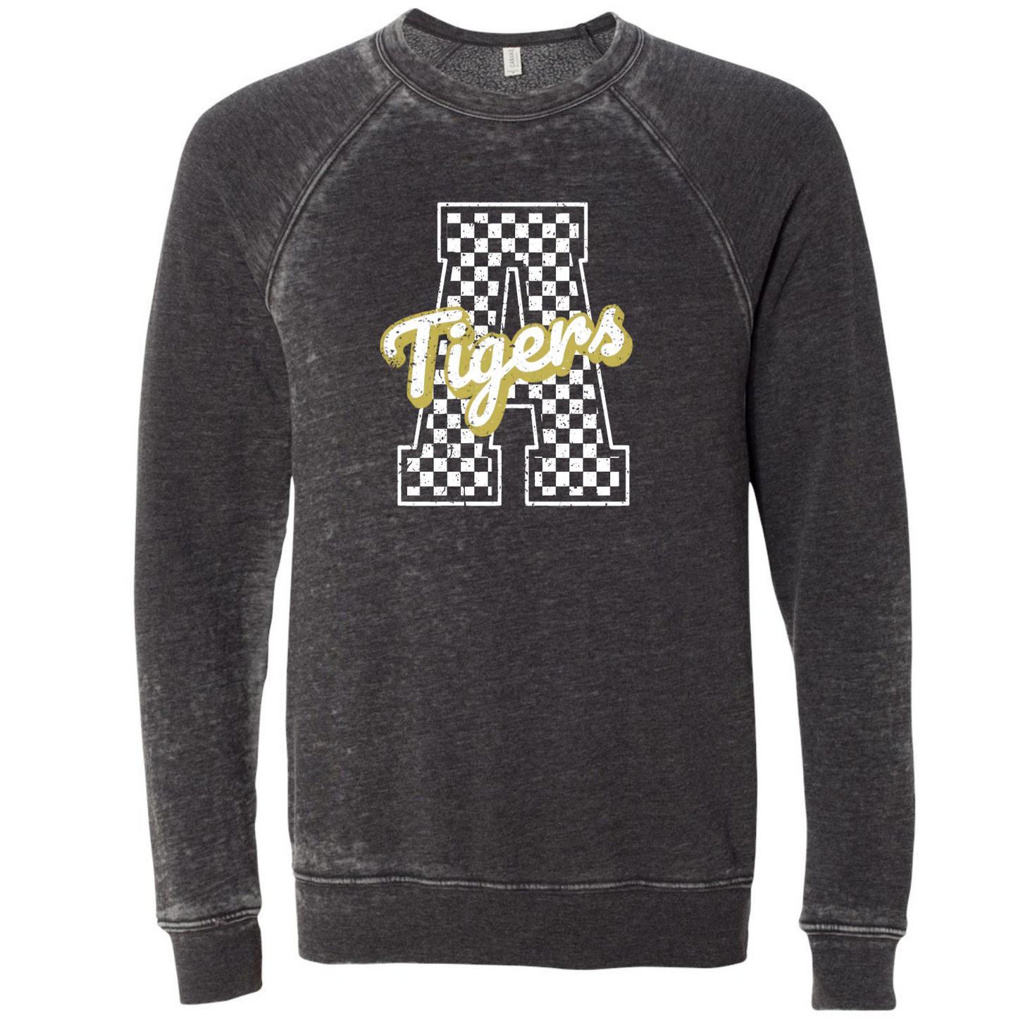 Checkered Varsity on Acid Wash Gray