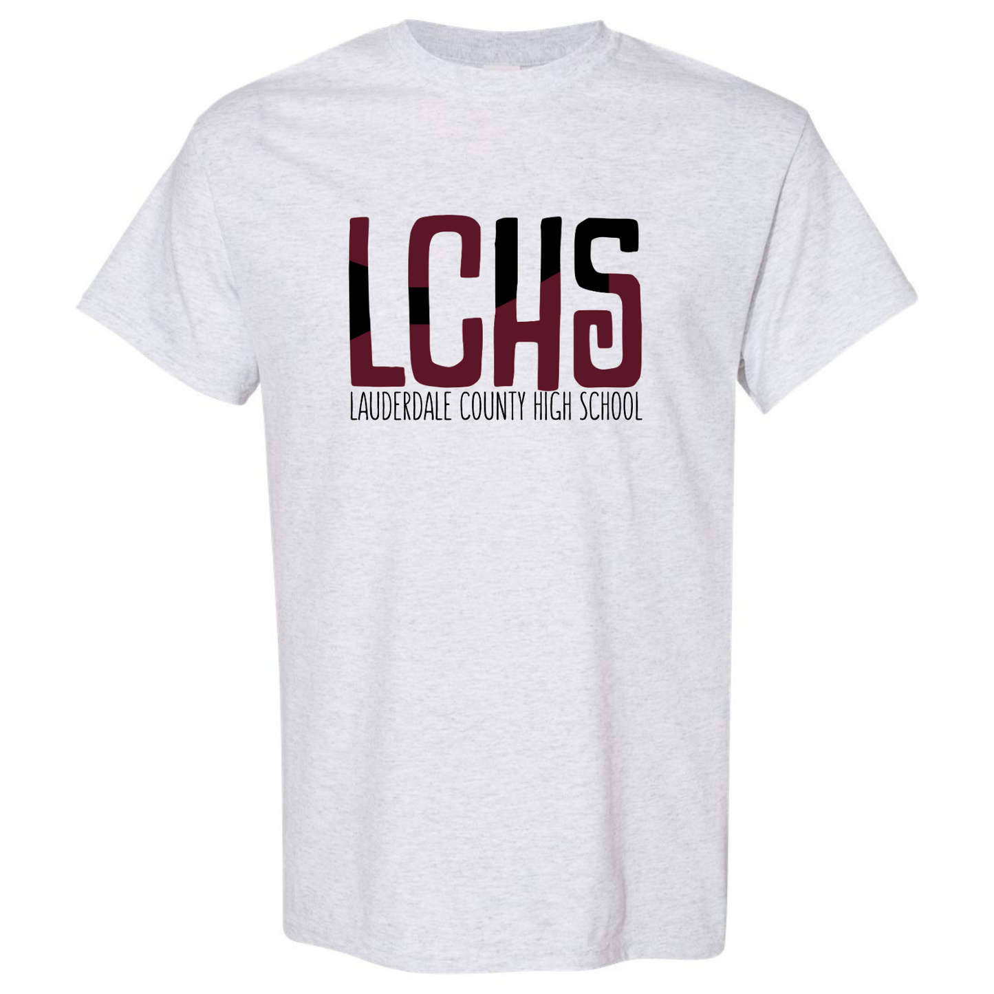 Lauderdale County Color Block - Gildan Ash Gray Short Sleeve