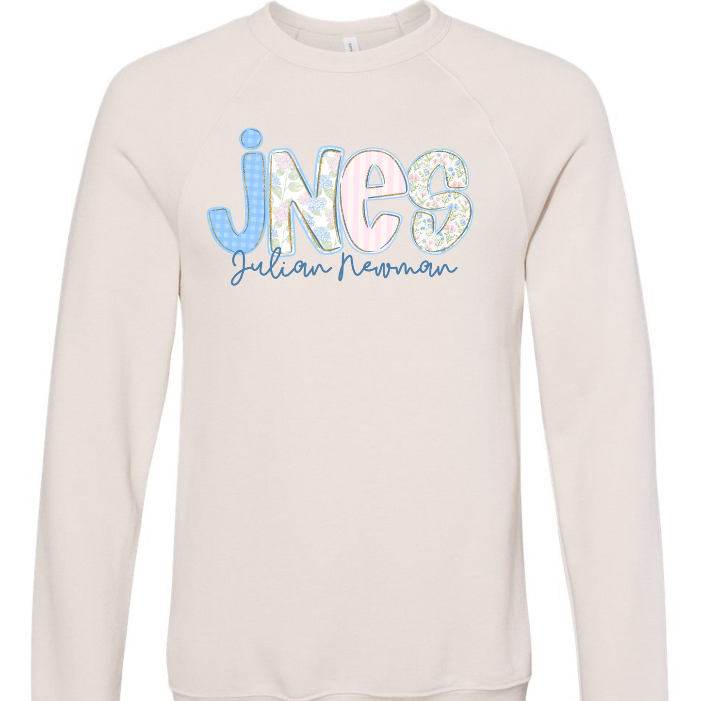 JNES Floral Letters Sweatshirts