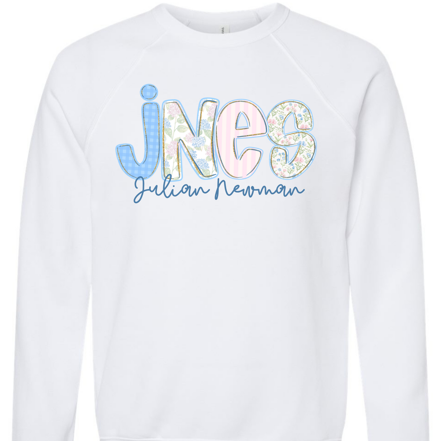 JNES Floral Letters Sweatshirts