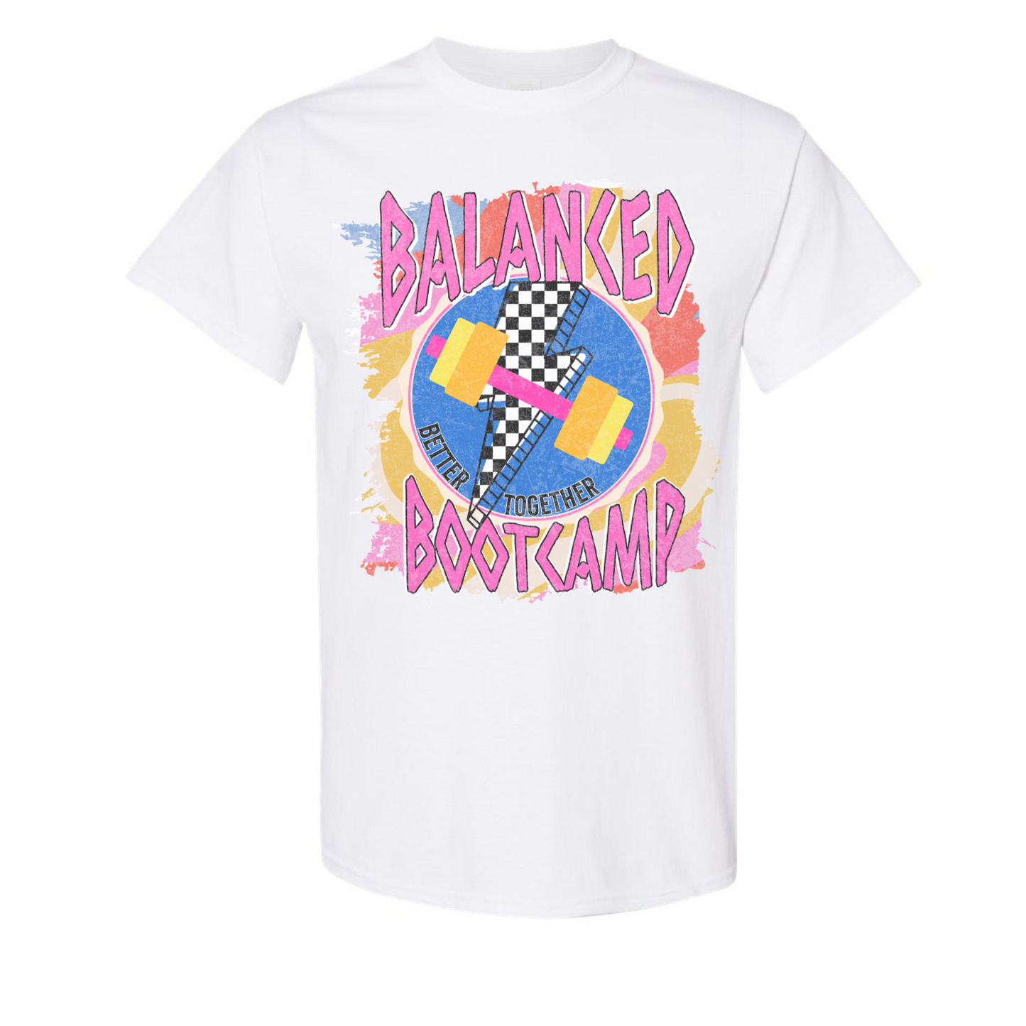 Balanced Bootcamp White Gildan Short Sleeve Tee - Sublimated