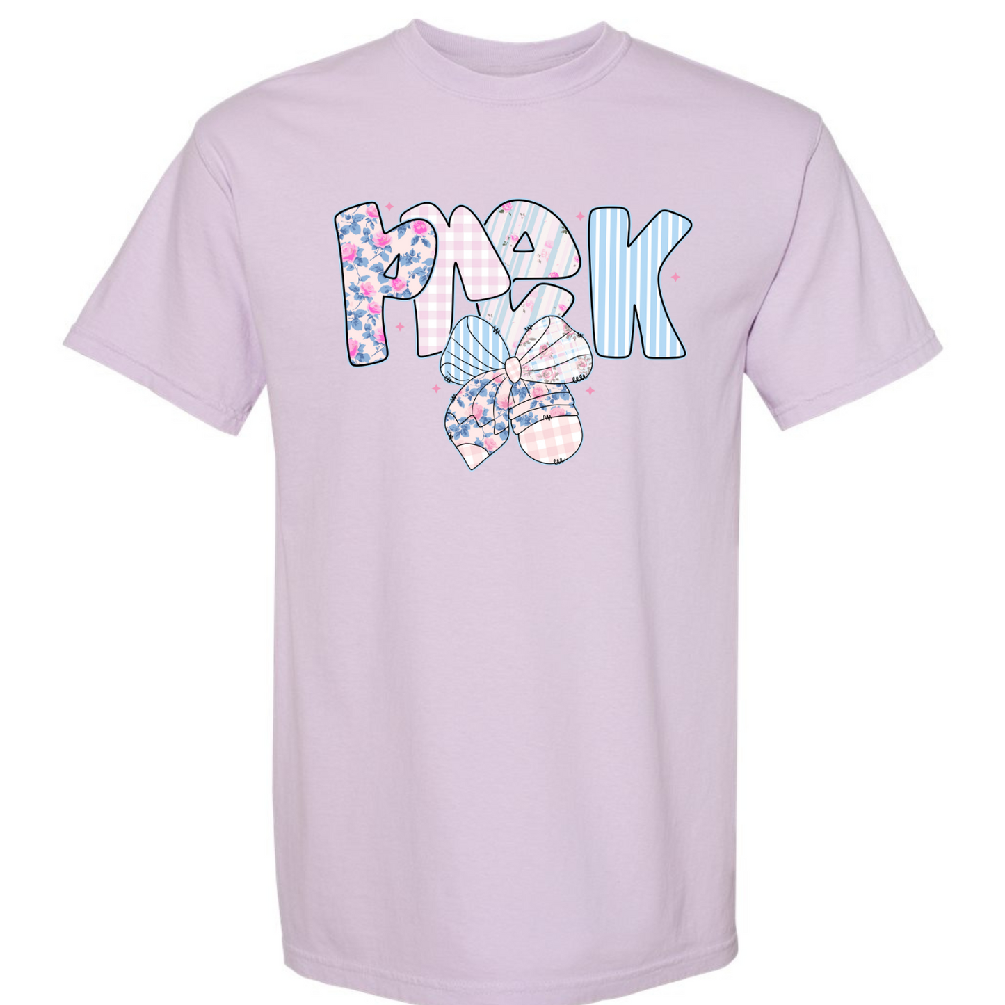 Floral Back to School Bubble Letters Pre-K