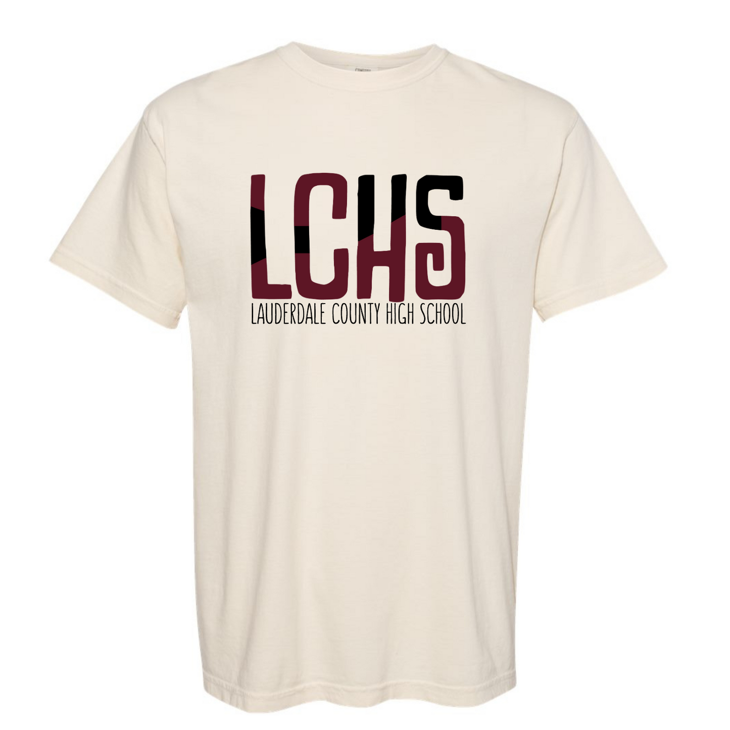 Lauderdale County Eagles Color Block - Comfort Color Ivory