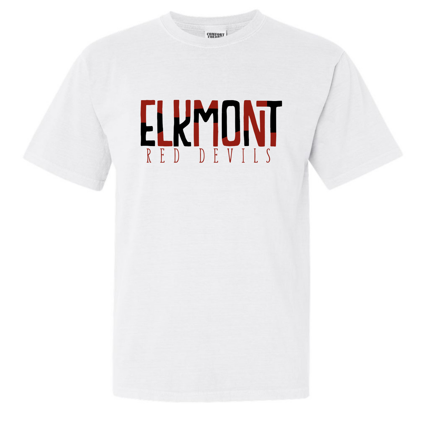 Elkmont Color Block - Comfort Color White Short Sleeve
