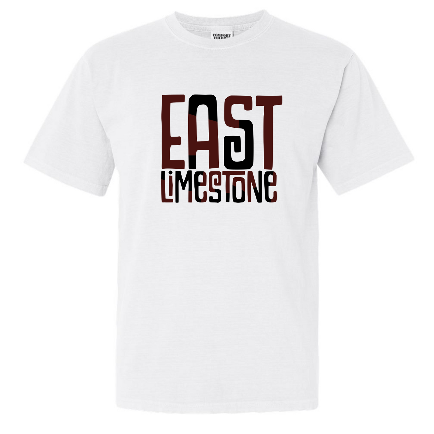 East Limestone Color Block - Comfort Color White Short Sleeve