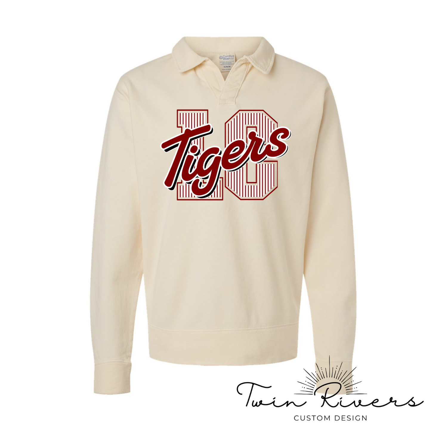 Lauderdale County Tigers Striped Varsity Letter Sweatshirts