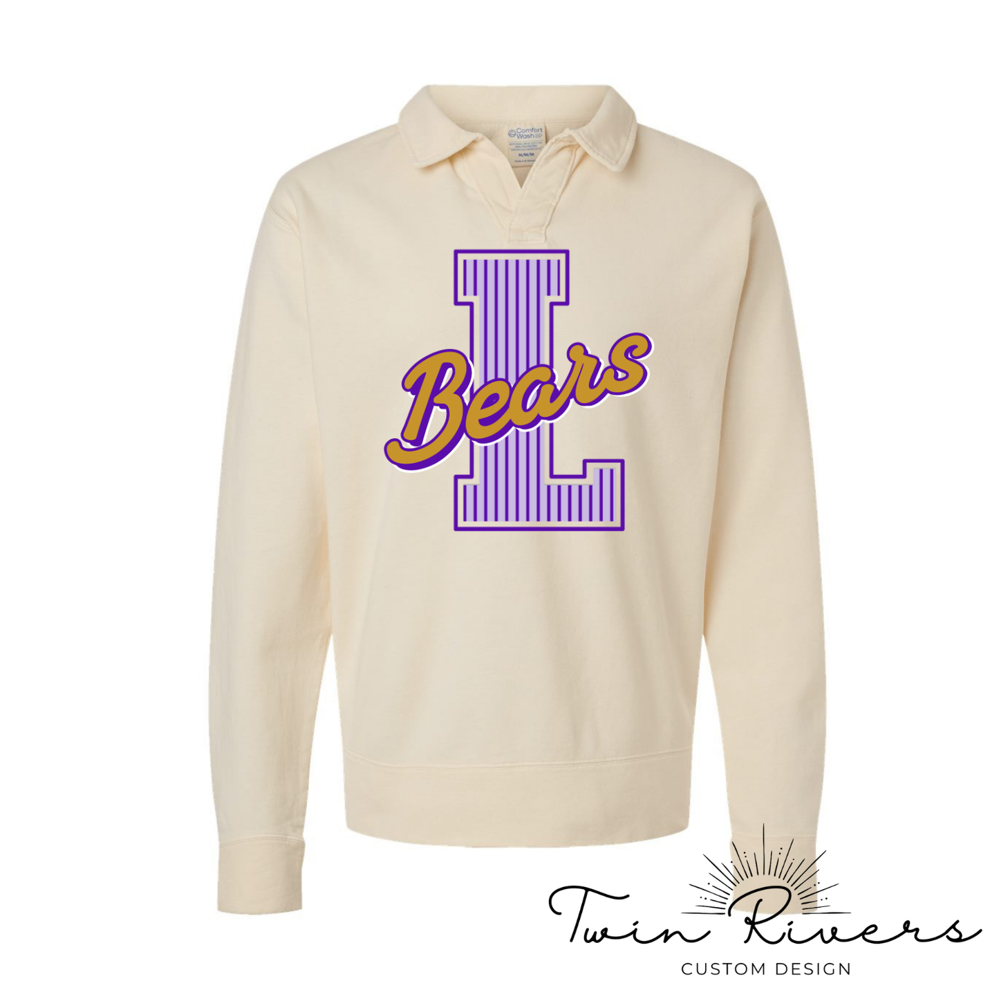 Lexington Golden Bears Striped Varsity Letter Sweatshirts