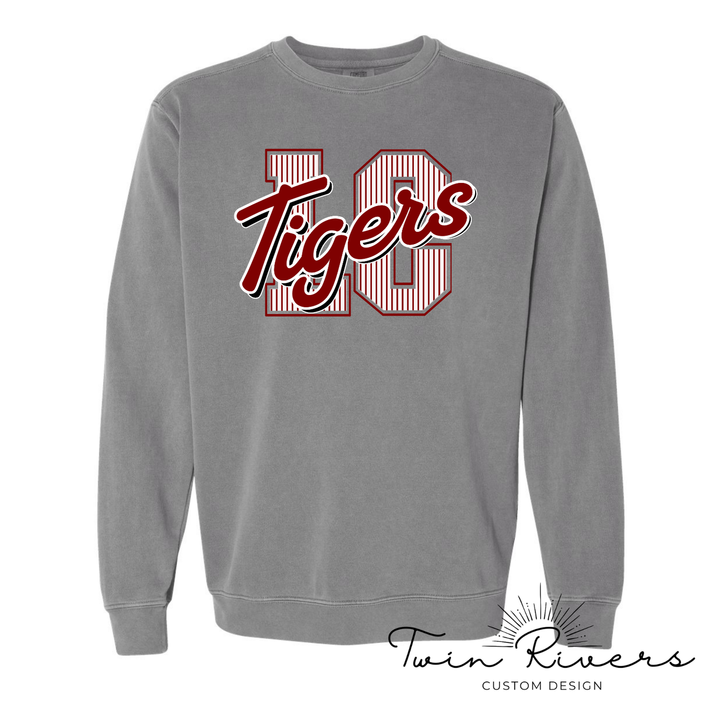 Lauderdale County Tigers Striped Varsity Letter Sweatshirts