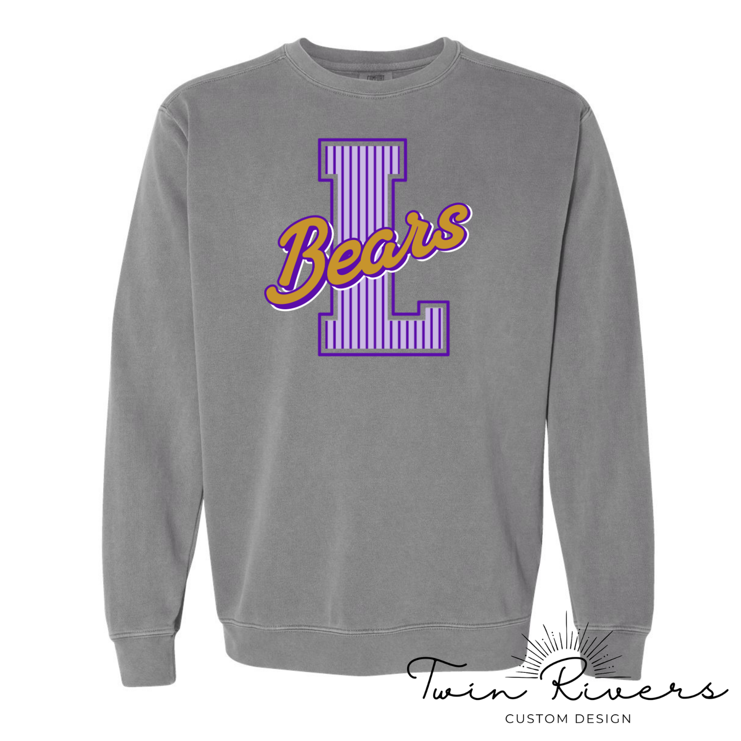 Lexington Golden Bears Striped Varsity Letter Sweatshirts