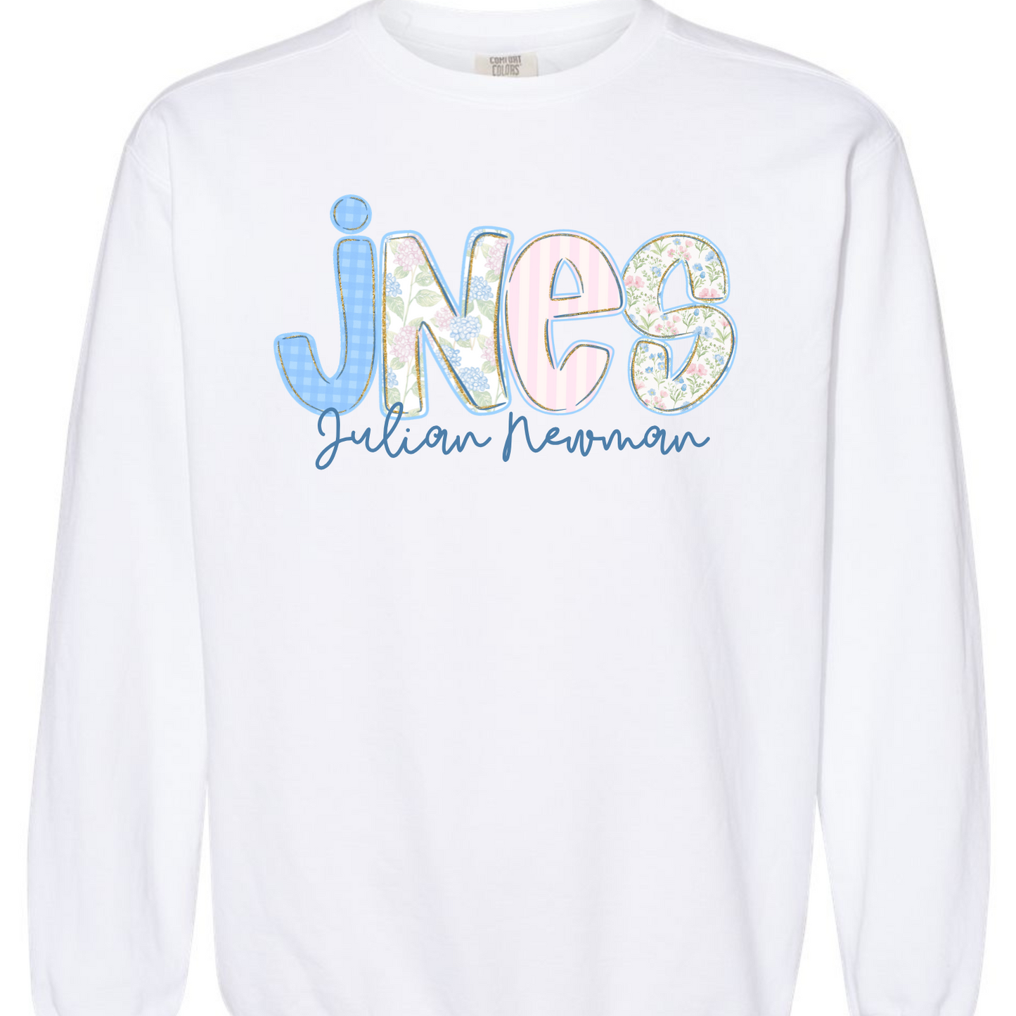 JNES Floral Letters Sweatshirts