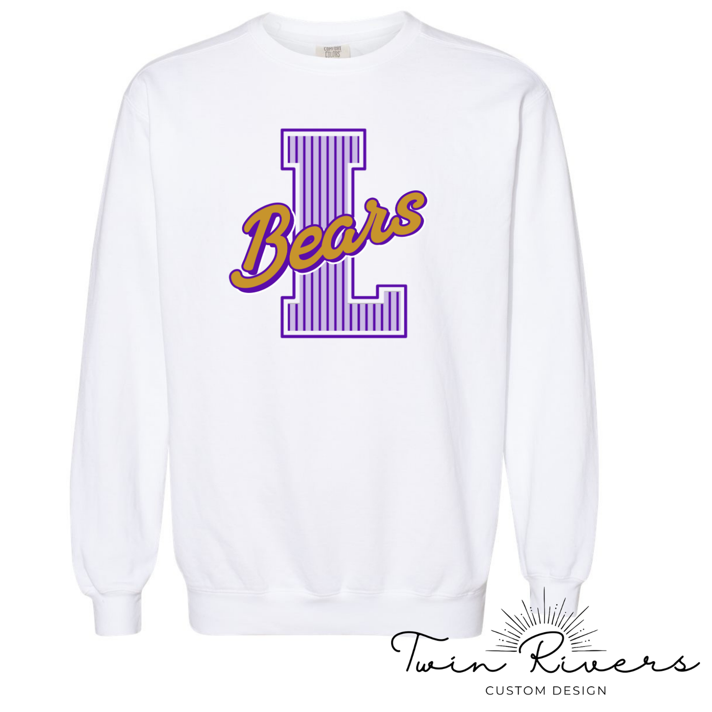 Lexington Golden Bears Striped Varsity Letter Sweatshirts