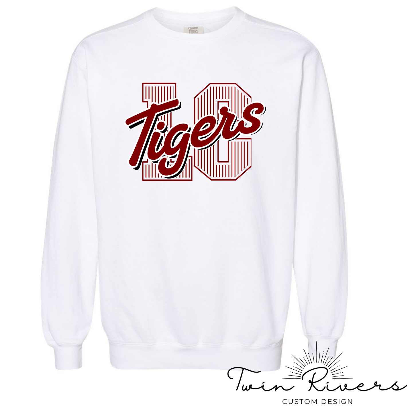 Lauderdale County Tigers Striped Varsity Letter Sweatshirts