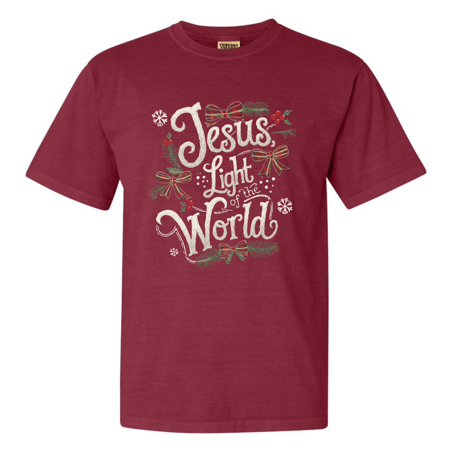 Jesus Light of the World - Comfort Colors Chili Short Sleeve