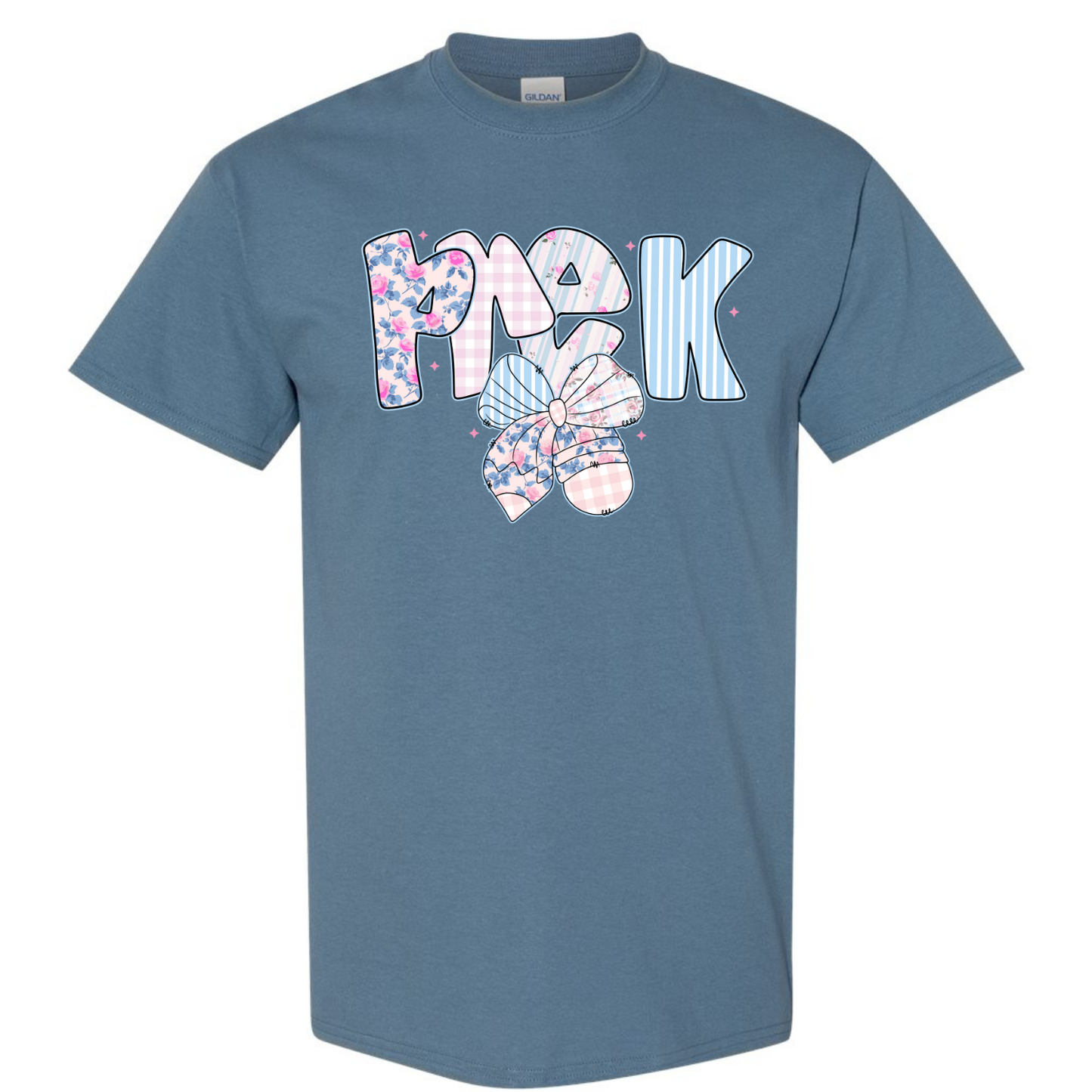 Floral Back to School Bubble Letters Pre-K