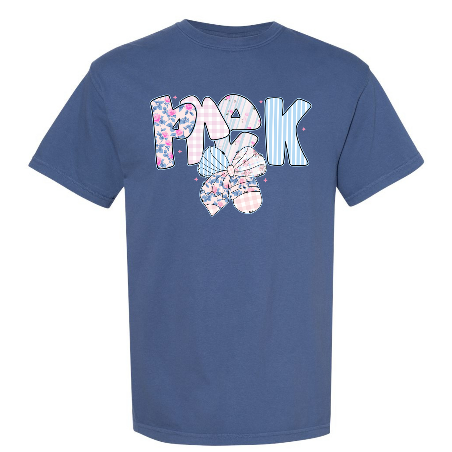 Floral Back to School Bubble Letters Pre-K