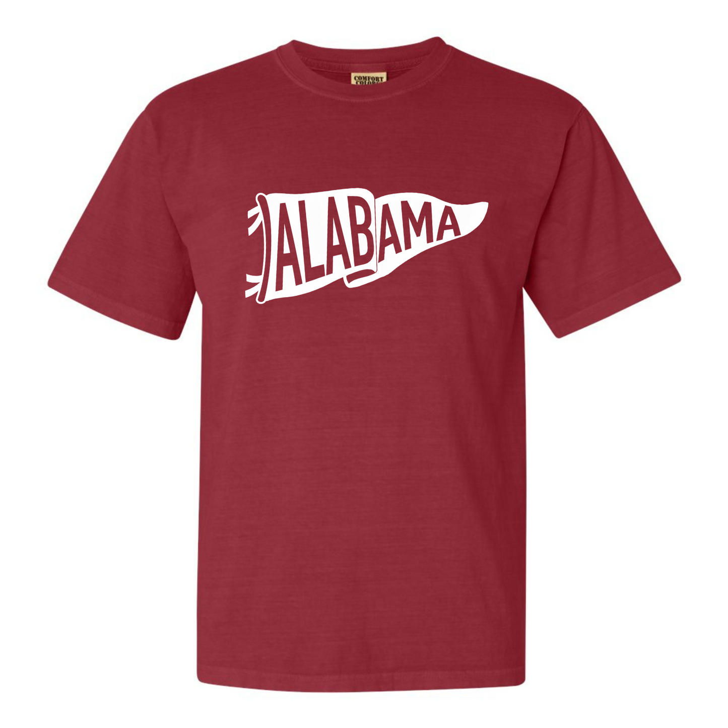 Alabama Pennant - Crimson Comfort Color Short Sleeve