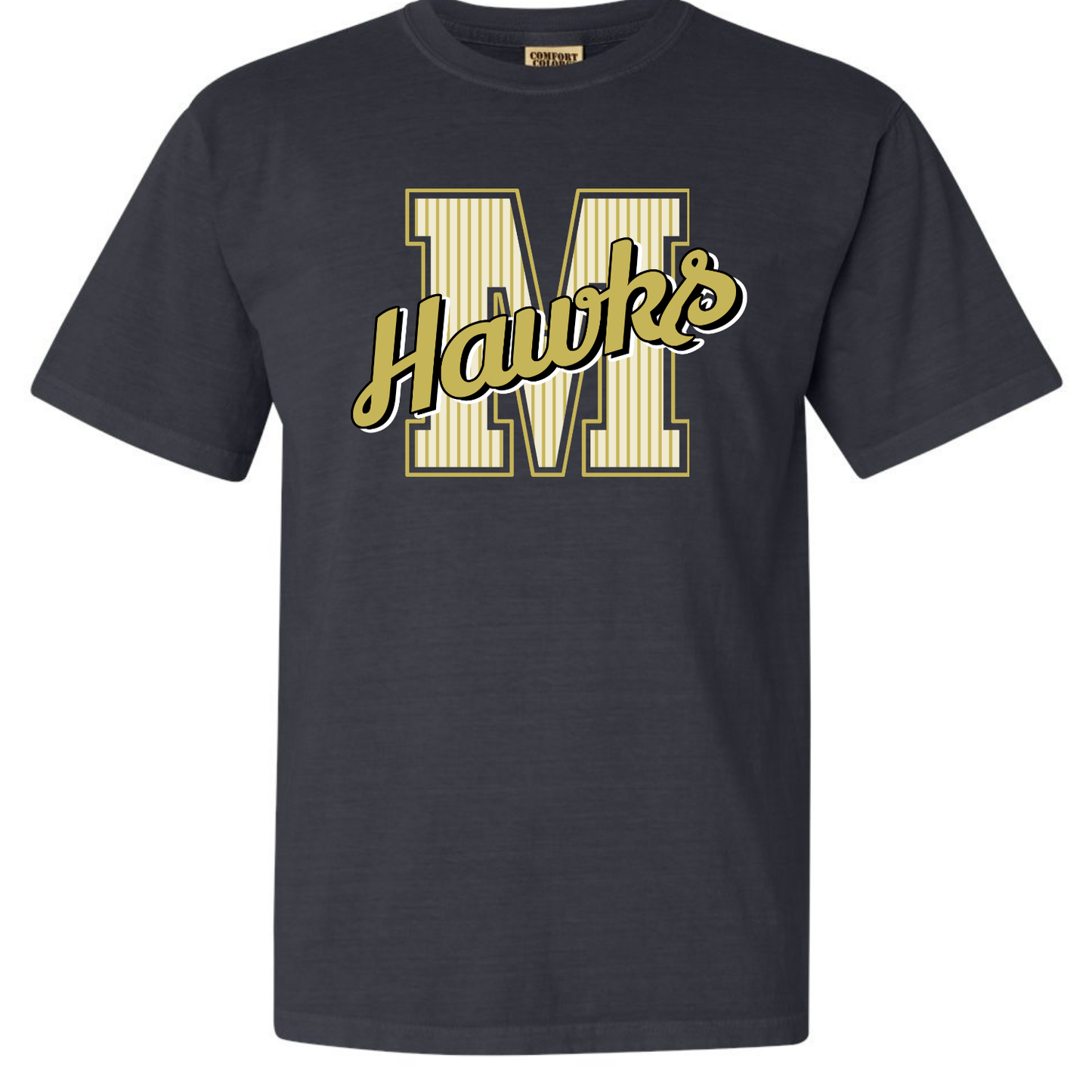 MMS Striped Varsity Letter Tees