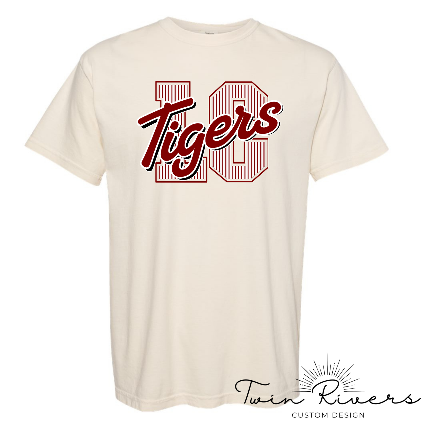 Lauderdale County Tigers Varsity Striped Letter Tees