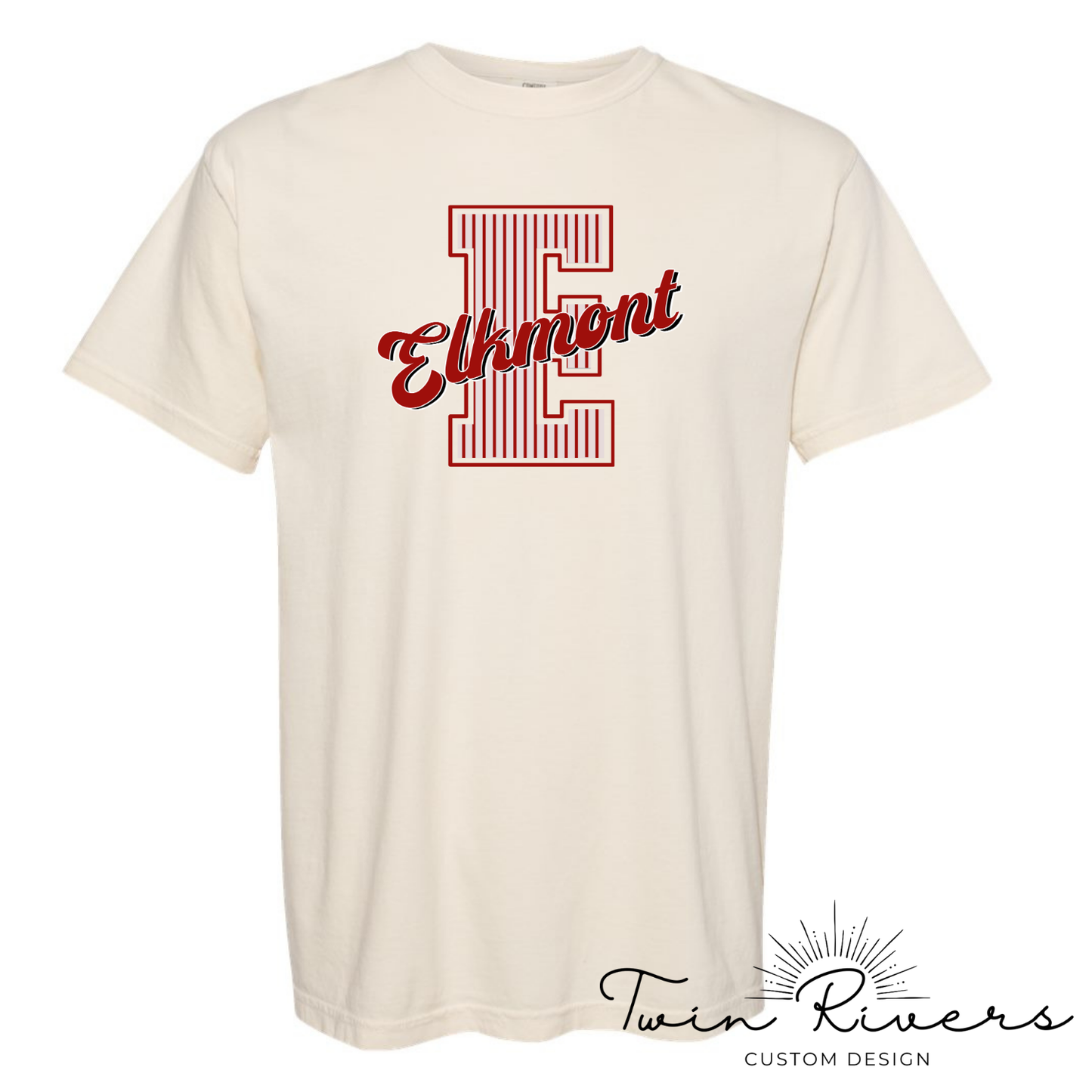 Elkmont Striped Varsity Letter Tees