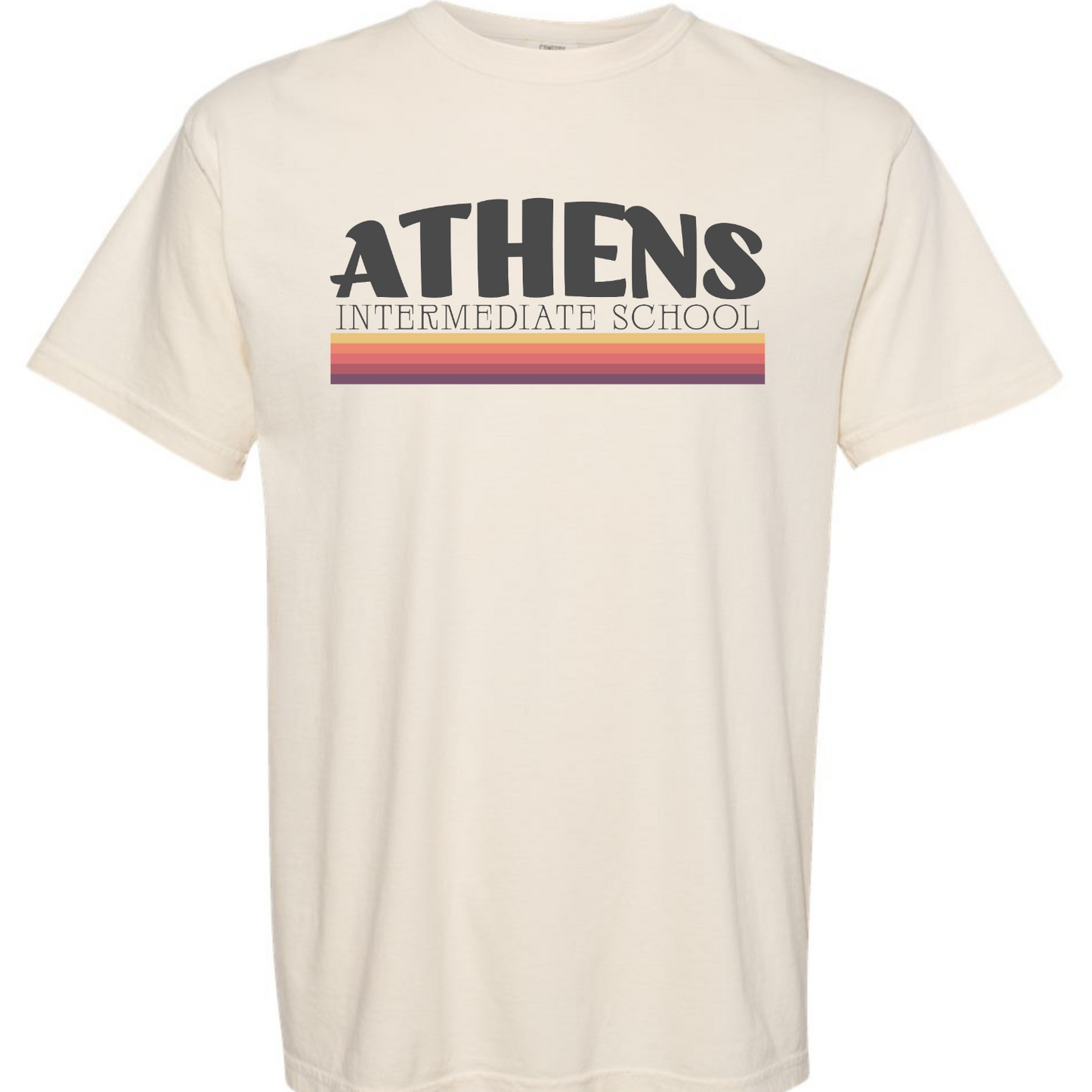 Athens Intermediate School Retro Stripes Short Sleeve Tees