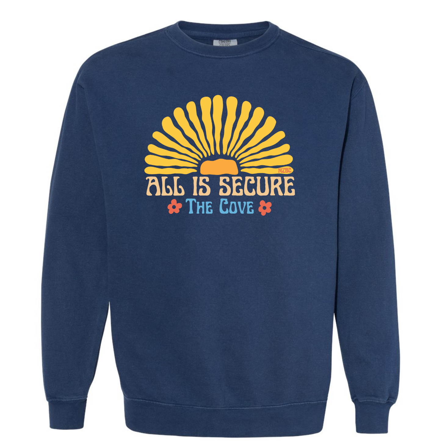 The Cove Sunburst Comfort Color Navy Sweatshirt