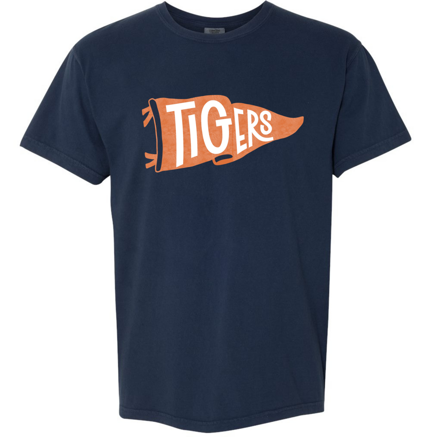 Auburn Tigers Pennant - Comfort Colors Ivory Navy