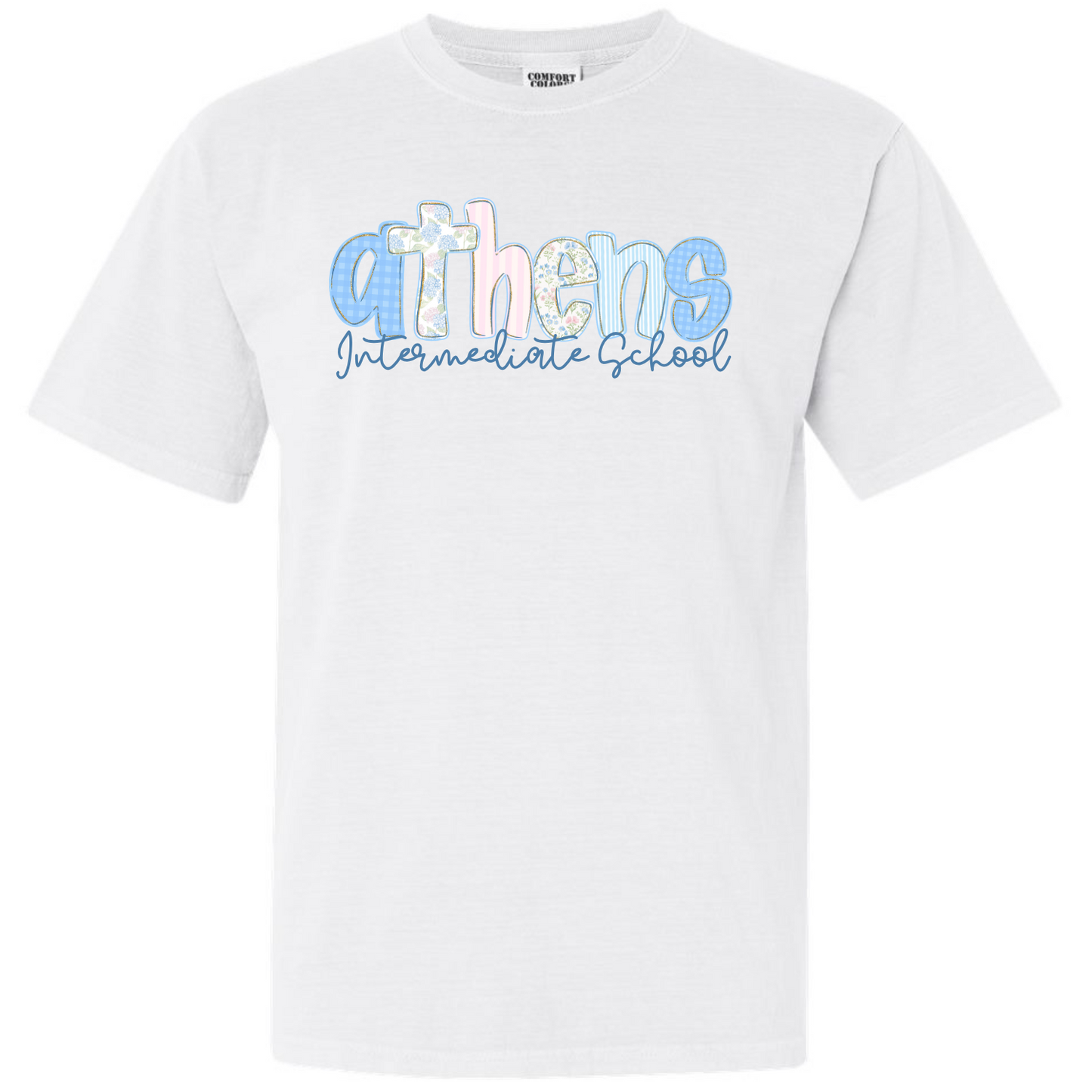 Athens Intermediate School Floral Letters Short Sleeve Tees