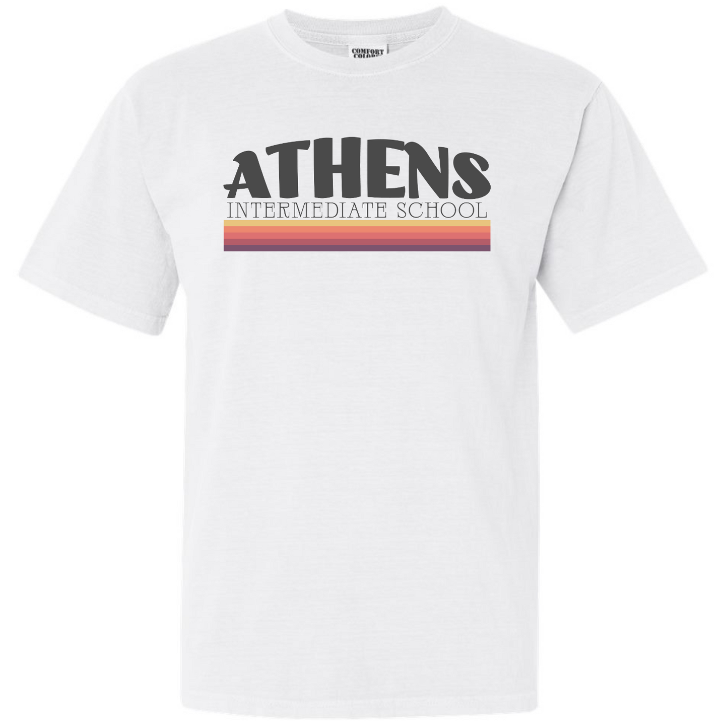 Athens Intermediate School Retro Stripes Short Sleeve Tees