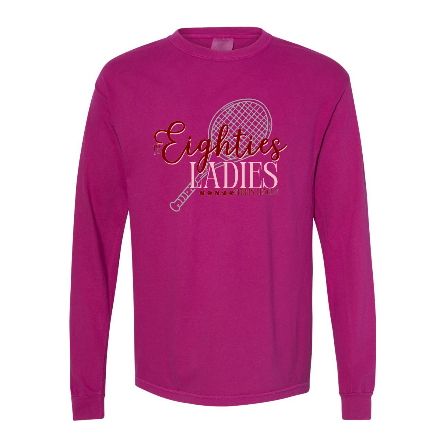 80's Ladies Comfort Color Pink Long Sleeve