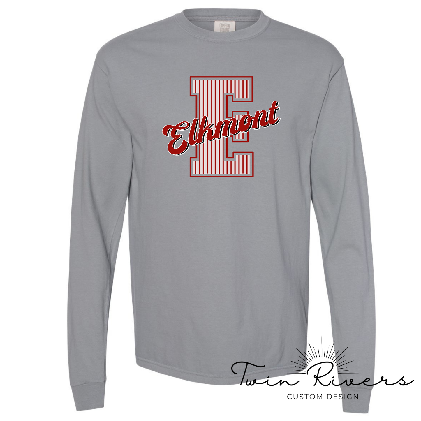 Elkmont Striped Varsity Letter Long Sleeve