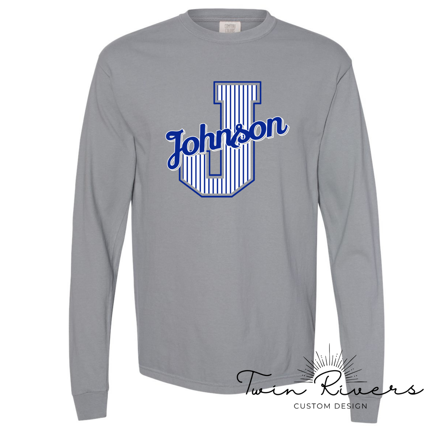 Johnson Striped Varsity Letter Long Sleeve