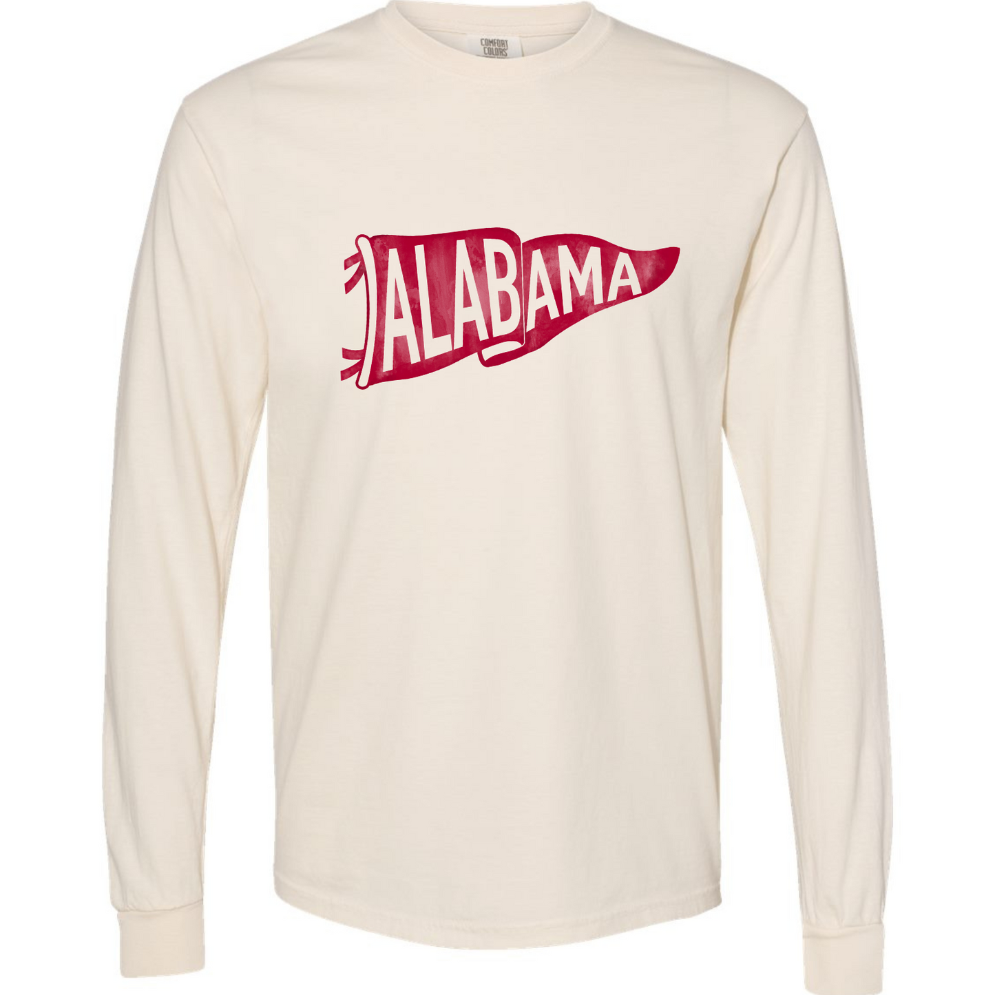 Alabama Pennant - Ivory Comfort Color Long Sleeve