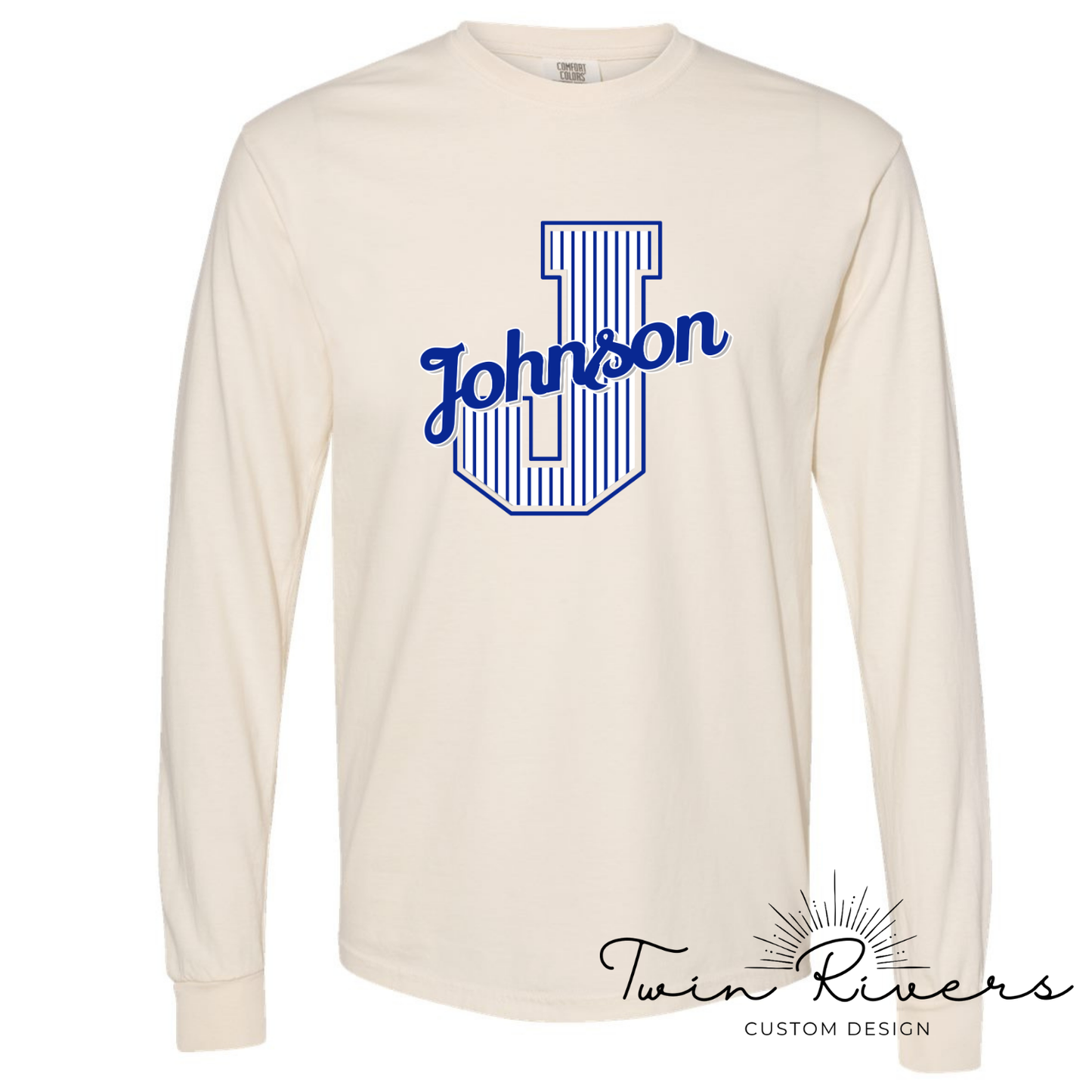 Johnson Striped Varsity Letter Long Sleeve