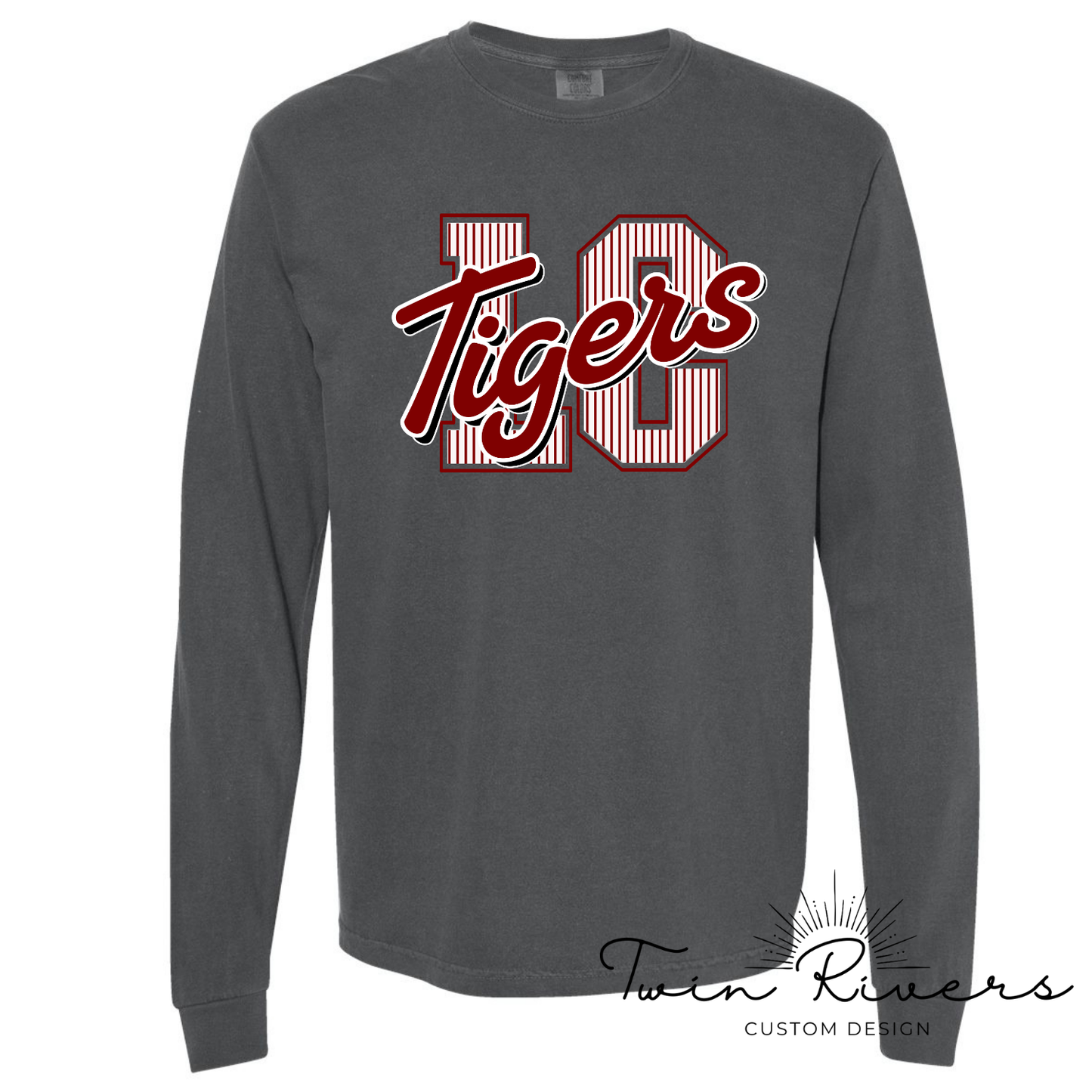 Lauderdale County Tigers Varsity Striped Letter Long Sleeve