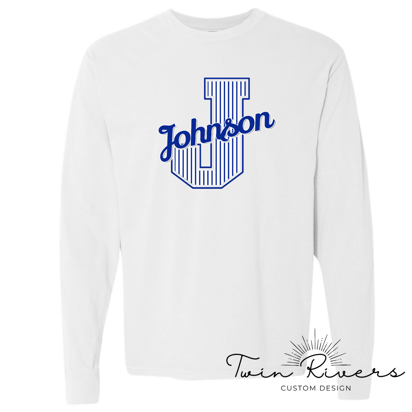 Johnson Striped Varsity Letter Long Sleeve