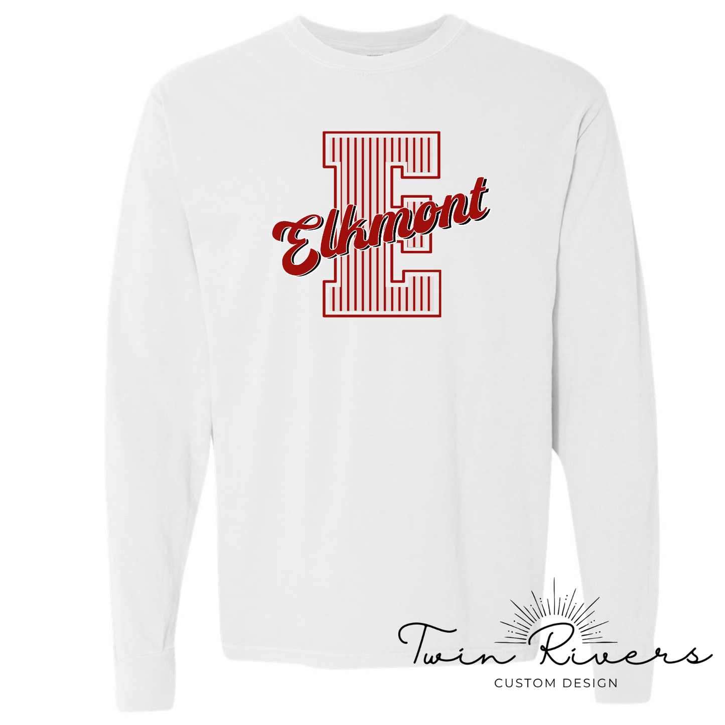 Elkmont Striped Varsity Letter Long Sleeve