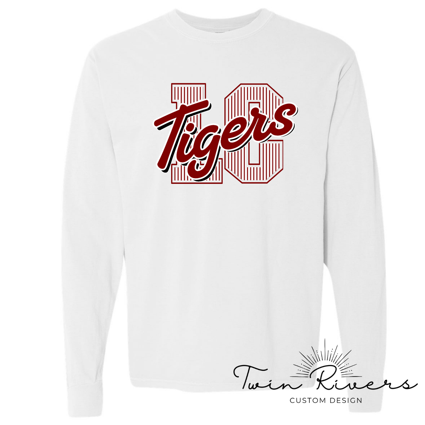 Lauderdale County Tigers Varsity Striped Letter Long Sleeve