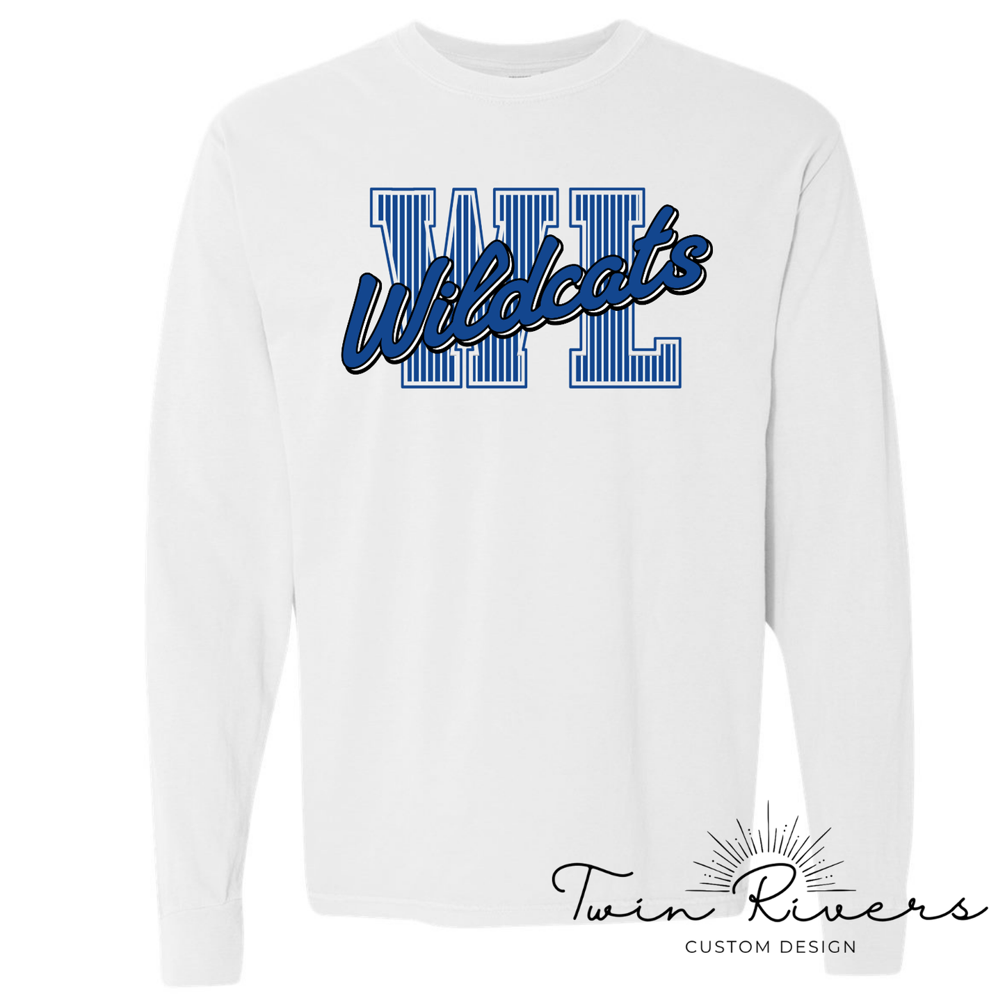 West Limestone Wildcats Striped Varsity Letter Long Sleeve