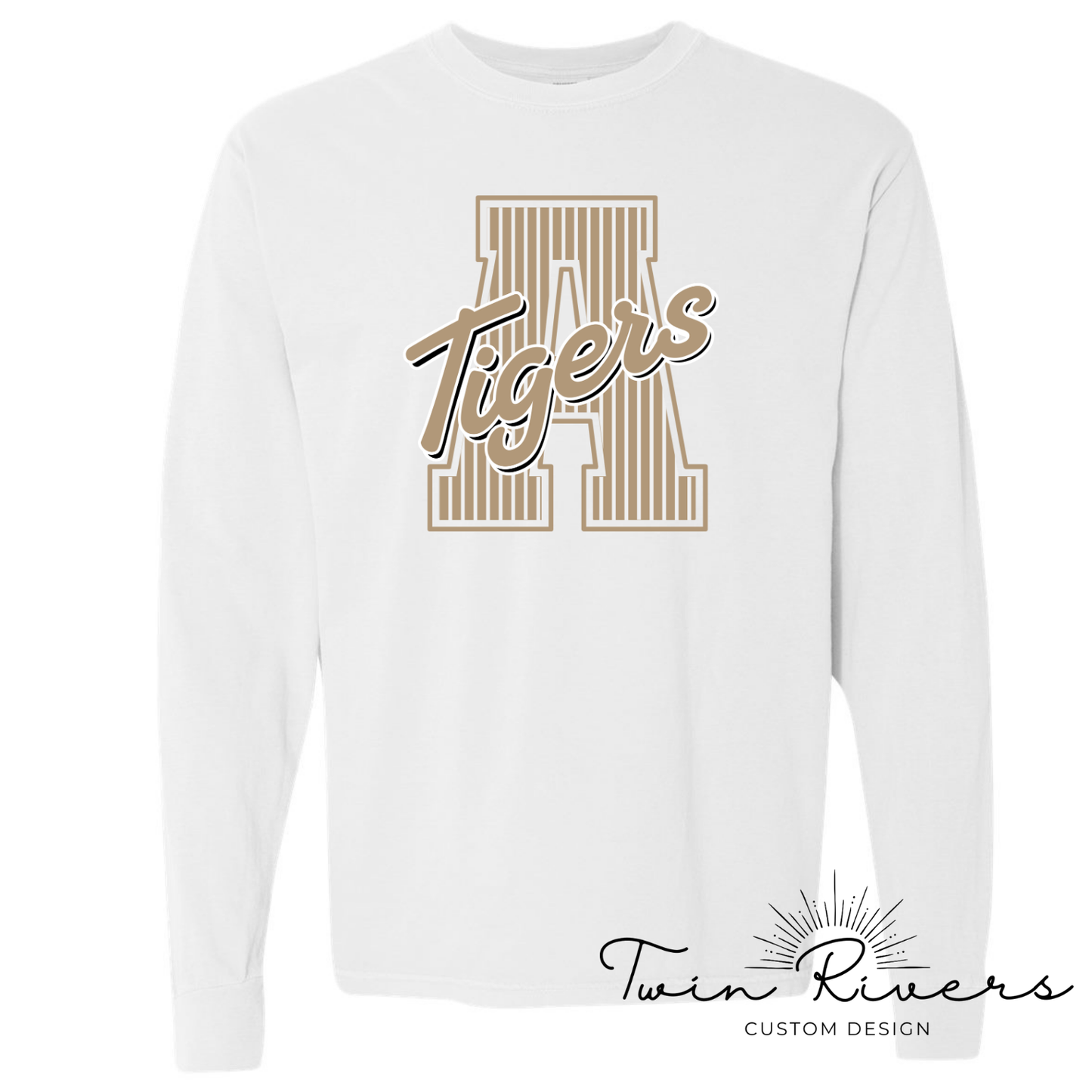 Ardmore Tigers Varsity Striped Letter Long Sleeve Tees