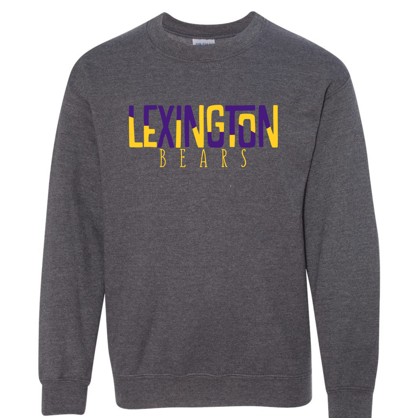 Lexington Color Block Gildan Dark Heather Sweatshirt