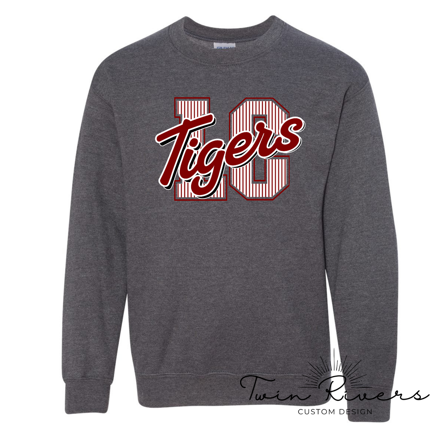 Lauderdale County Tigers Striped Varsity Letter Sweatshirts