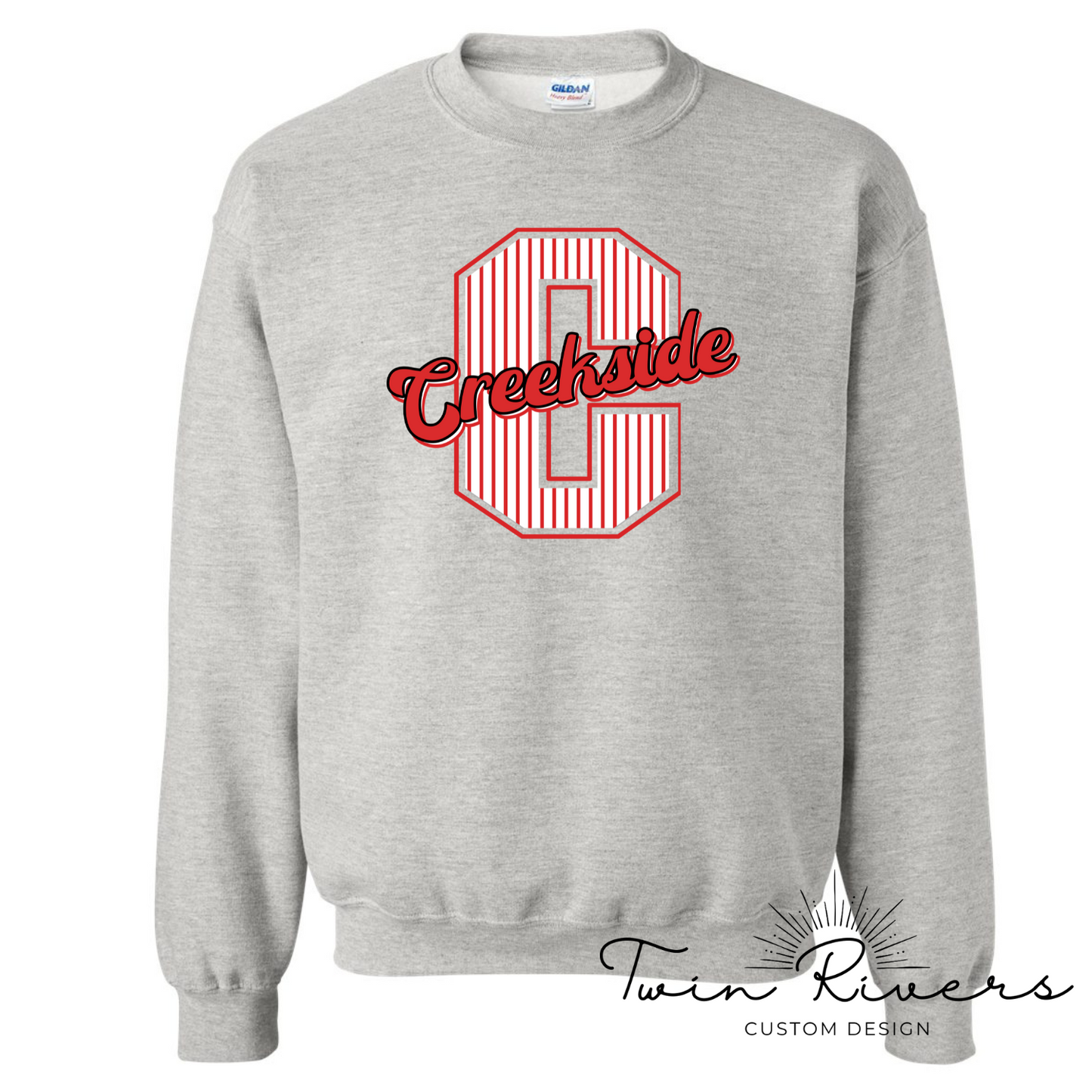 Creekside Striped Varsity Letter Sweatshirts